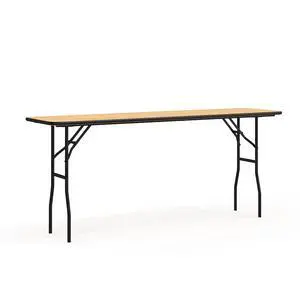 Gael 6' Wood Folding Training and Event Table, Rectangular Folding Training Table with Smooth Clear Coated Finished Top, Natural Gael 6' Wood Folding Training and Event Table, Rectangular Folding Training Table with Smooth Clear Coated Finished Top, Natural