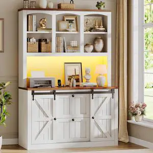 2 Drawer File Cabinet with Power Strip, 41 Farmhouse Filing Cabinet fits Legal, Letter, A4 Size Files for Home Office, Printer Stand with Storage Shelf, Bar Door and LED Lights, White 2 Drawer File Cabinet with Power Strip, 41 Farmhouse Filing Cabinet fits Legal, Letter, A4 Size Files for Home Office, Printer Stand with Storage Shelf, Bar Door and LED Lights, White