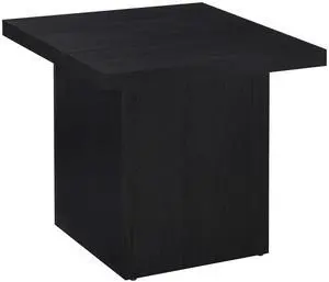 Coaster Home Furnishings - Devar - Wood - Square End Table with Thick Top, Plinth Base, and Blocky Frame - Living Room - 23.5-Inch - Black - 706277 Coaster Home Furnishings - Devar - Wood - Square End Table with Thick Top, Plinth Base, and Blocky Frame - Living Room - 23.5-Inch - Black - 706277