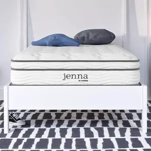 Jenna 8 Innerspring and Memory Foam Twin Mattress With Individually Encased Coils, White Jenna 8 Innerspring and Memory Foam Twin Mattress With Individually Encased Coils, White