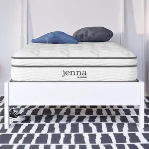 Jenna 8 Innerspring and Memory Foam Narrow Twin Mattress With Individually Encased Coils White Jenna 8 Innerspring and Memory Foam Narrow Twin Mattress With Individually Encased Coils White