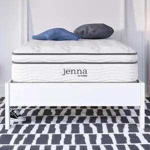 Jenna 10 Innerspring and Memory Foam Twin XL Mattress With Individually Encased Coils, White Jenna 10 Innerspring and Memory Foam Twin XL Mattress With Individually Encased Coils, White