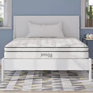Jenna 8 Innerspring and Memory Foam Full Mattress With Individually Encased Coils White Jenna 8 Innerspring and Memory Foam Full Mattress With Individually Encased Coils White