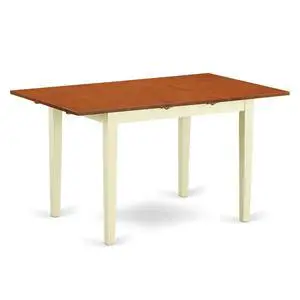 NFT-WHI-T Norfolk Kitchen Dining Table - a Rectangle Wooden Table Top with Butterfly Leaf, 32x54 Inch, Buttermilk & Cherry NFT-WHI-T Norfolk Kitchen Dining Table - a Rectangle Wooden Table Top with Butterfly Leaf, 32x54 Inch, Buttermilk & Cherry