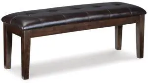 Signature Design by Ashley Haddigan Traditional Upholstered Dining Room Bench, Dark Brown Signature Design by Ashley Haddigan Traditional Upholstered Dining Room Bench, Dark Brown