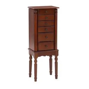 Lightly Distressed "Deep Cherry" Jewelry Armoire Lightly Distressed "Deep Cherry" Jewelry Armoire