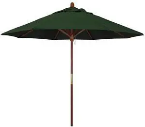 9' Round Hardwood Frame Market Umbrella, Stainless Steel Hardware, Push Open 9' Round Hardwood Frame Market Umbrella, Stainless Steel Hardware, Push Open