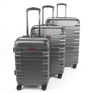 Mina 3-Piece Hardside Luggage Set (Grey) Mina 3-Piece Hardside Luggage Set (Grey)