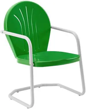 Griffith Outdoor Chair, Retro Metal Patio Chairs for Dining, Porch, Deck, Balcony, Grasshopper Green Griffith Outdoor Chair, Retro Metal Patio Chairs for Dining, Porch, Deck, Balcony, Grasshopper Green