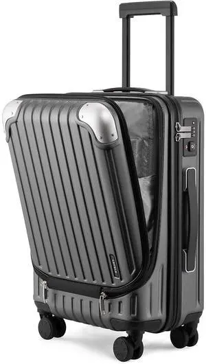 LEVEL8 Grace Carry on Luggage 22x14x9 Airline Approved, 20 Inch Hard Shell Suitcases with Spinner Wheels, Abs+Pc Hard Case Luggages with Tsa Lock, Travel bag for Women Men, Grey LEVEL8 Grace Carry on Luggage 22x14x9 Airline Approved, 20 Inch Hard Shell Suitcases with Spinner Wheels, Abs+Pc Hard Case Luggages with Tsa Lock, Travel bag for Women Men, Grey
