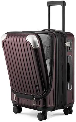 LEVEL8 Grace Large Carry on Luggage, 20 Inch Expandable Hardside Suitcases with wheels, Abs+Pc Harshell Spinner Luggages with Tsa Lock, Red LEVEL8 Grace Large Carry on Luggage, 20 Inch Expandable Hardside Suitcases with wheels, Abs+Pc Harshell Spinner Luggages with Tsa Lock, Red