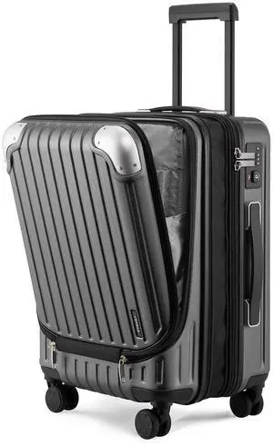 LEVEL8 Grace Carry on Luggage, 20 Inch Expandable Hard Shell Suitcase with Wheels, Abs+Pc Harshell Spinner Luggages with Tsa Lock, Travel Bag for Women Men, Grey LEVEL8 Grace Carry on Luggage, 20 Inch Expandable Hard Shell Suitcase with Wheels, Abs+Pc Harshell Spinner Luggages with Tsa Lock, Travel Bag for Women Men, Grey