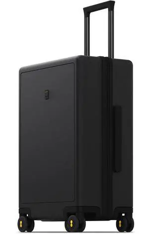 LEVEL8 Large Suitcase with Wheels, Checked Luggage, Lightweight Luminous Textured Tsa Approved Medium Hardside Large Luggages, 24 Inch, Black LEVEL8 Large Suitcase with Wheels, Checked Luggage, Lightweight Luminous Textured Tsa Approved Medium Hardside Large Luggages, 24 Inch, Black