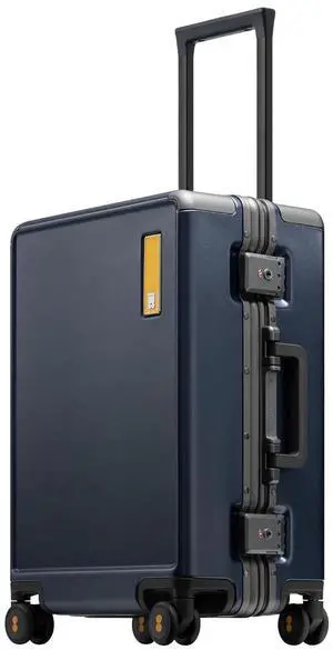 LEVEL8 Carry On Luggage Airline Approved Zipperless with Aluminum Frame, Hard Case Luggage with Spinner Wheels, Metal Travel Suitcase with Double Tsa Locks, 20 Inch, Blue LEVEL8 Carry On Luggage Airline Approved Zipperless with Aluminum Frame, Hard Case Luggage with Spinner Wheels, Metal Travel Suitcase with Double Tsa Locks, 20 Inch, Blue