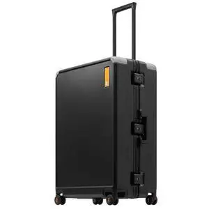 LEVEL8 Zipperless Checked Luggage Large Suitcase with Wheels 28 Inch Aluminum Frame Luggage Hard Shell Suitcases with Tsa Locks, Black LEVEL8 Zipperless Checked Luggage Large Suitcase with Wheels 28 Inch Aluminum Frame Luggage Hard Shell Suitcases with Tsa Locks, Black