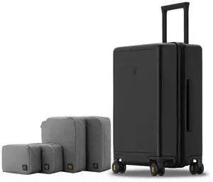 LEVEL8 Elegance Carry-on Suitcase, 20 Inch Carry on Luggage, Hardside Large Suitcases with Wheels, Tavel Bag with Tsa Lock, Black LEVEL8 Elegance Carry-on Suitcase, 20 Inch Carry on Luggage, Hardside Large Suitcases with Wheels, Tavel Bag with Tsa Lock, Black