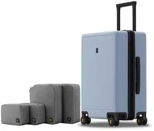 LEVEL8 Elegance Carry-on Suitcase, 20 Inch Carry on Luggage, Hardside Large Suitcases with Wheels, Tavel Bag with Tsa Lock, Light Blue LEVEL8 Elegance Carry-on Suitcase, 20 Inch Carry on Luggage, Hardside Large Suitcases with Wheels, Tavel Bag with Tsa Lock, Light Blue