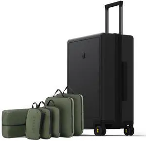LEVEL8 Luminous 24 Inch Checked Luggage with 6 Set Packing Cubes LEVEL8 Luminous 24 Inch Checked Luggage with 6 Set Packing Cubes