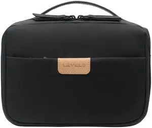 LEVEL8 Travel Toiletry Bag for Men Women, Water Repellent Shaving Bag for Toiletries Accessories, Storage Bags with Divider and Handle, Small/Black LEVEL8 Travel Toiletry Bag for Men Women, Water Repellent Shaving Bag for Toiletries Accessories, Storage Bags with Divider and Handle, Small/Black