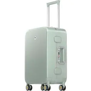 LEVEL8 Zipperless Carry On Luggage Airline Approved with Aluminum Frame, Cute Hardside Suitcase with Spinner Wheels, Metal Rolling Travel Case with Tsa Locks, 20 Inch, Light Green LEVEL8 Zipperless Carry On Luggage Airline Approved with Aluminum Frame, Cute Hardside Suitcase with Spinner Wheels, Metal Rolling Travel Case with Tsa Locks, 20 Inch, Light Green