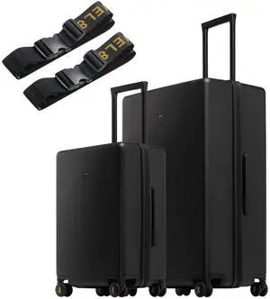 LEVEL8 Luminous Luggage Sets 2 Piece with Luggage Straps, 20/28 inch LEVEL8 Luminous Luggage Sets 2 Piece with Luggage Straps, 20/28 inch