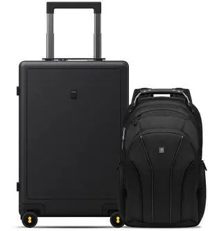 LEVEL8 Luminous Carry On Luggage 20" Inch with Laptop Backpack-Black LEVEL8 Luminous Carry On Luggage 20" Inch with Laptop Backpack-Black