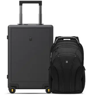LEVEL8 Luminous Carry On Luggage 20" Inch with Laptop Backpack-Grey LEVEL8 Luminous Carry On Luggage 20" Inch with Laptop Backpack-Grey