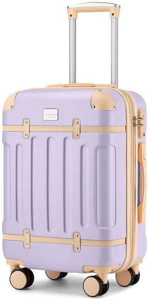 LARVENDER Carry On Luggage 22x14x9 Airline Approved with Spinner Wheels, Expandable 20 Inch Luggage with TSA Lock, Hard Shell Carry On Suitcases for Women Men, Lavender LARVENDER Carry On Luggage 22x14x9 Airline Approved with Spinner Wheels, Expandable 20 Inch Luggage with TSA Lock, Hard Shell Carry On Suitcases for Women Men, Lavender