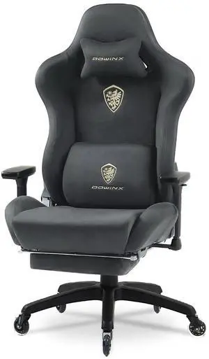 Dowinx Big and Tall Gaming Chair, Suede Fabric Game Chair with Pocket Spring Cushion, Gamer Chair Ergonomic with Footrest for Adults Office,4D Armrest, 440LBS, Grey Dowinx Big and Tall Gaming Chair, Suede Fabric Game Chair with Pocket Spring Cushion, Gamer Chair Ergonomic with Footrest for Adults Office,4D Armrest, 440LBS, Grey