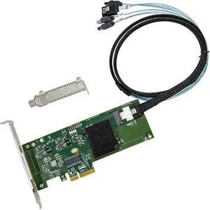 SAS HBA Card Compatible with LSI 9211-4I IT Mode PCIe SATA Expansion Card, SAS Expander Support, 4-Port 6Gb/s, PCIe 2.0, with SFF-8087 to 4X SATA Cables for NAS ZFS TrueNAS unRAID SAS HBA Card Compatible with LSI 9211-4I IT Mode PCIe SATA Expansion Card, SAS Expander Support, 4-Port 6Gb/s, PCIe 2.0, with SFF-8087 to 4X SATA Cables for NAS ZFS TrueNAS unRAID