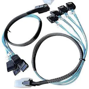 2PCS SFF-8087 to 4×SATA Forward Breakout Cable 3.3ft/1m Mini SAS 36-Pin to 4×7-Pin SATA III 6Gbps, Locking Latches, Braided for LSI/Broadcom HBA 9211-8i 9207-8i, NAS Server HDD SSD 2PCS SFF-8087 to 4×SATA Forward Breakout Cable 3.3ft/1m Mini SAS 36-Pin to 4×7-Pin SATA III 6Gbps, Locking Latches, Braided for LSI/Broadcom HBA 9211-8i 9207-8i, NAS Server HDD SSD