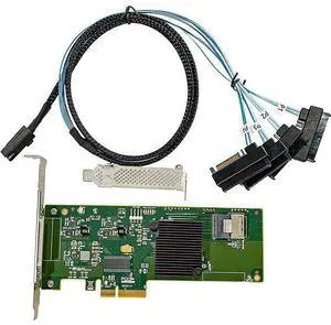 SAS HBA Card Compatible with LSI 9211-4i IT Mode PCIe SATA Expansion Card, Expander Support, 4-Port 6Gb/s, PCIe 2.0,with 1x SFF-8087 to 4X 8482 SAS Cable for NAS TrueNAS unRAID SAS HBA Card Compatible with LSI 9211-4i IT Mode PCIe SATA Expansion Card, Expander Support, 4-Port 6Gb/s, PCIe 2.0,with 1x SFF-8087 to 4X 8482 SAS Cable for NAS TrueNAS unRAID