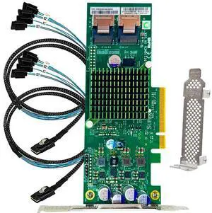 SAS HBA Card Compatible with LSI 9207-8i IT Mode PCIe SATA Expansion Card, SAS Expander Support, 8-Port 6Gbps PCIe 3.0, HBA Controller with 2x SFF-8087 to 4x SATA Cables for ZFS TrueNAS unRAID Proxmox SAS HBA Card Compatible with LSI 9207-8i IT Mode PCIe SATA Expansion Card, SAS Expander Support, 8-Port 6Gbps PCIe 3.0, HBA Controller with 2x SFF-8087 to 4x SATA Cables for ZFS TrueNAS unRAID Proxmox