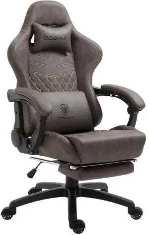Dowinx Gaming Chair Big and Tall, Ergonomic PC Gaming Chair with Footrest & Massage, Racing Style Reclining Computer Chair for Adults, 400LBS Capacity - Heavy Duty Gamer Chair (Brown) Dowinx Gaming Chair Big and Tall, Ergonomic PC Gaming Chair with Footrest & Massage, Racing Style Reclining Computer Chair for Adults, 400LBS Capacity - Heavy Duty Gamer Chair (Brown)