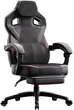 Dowinx Gaming Chair Big and Tall, PU Leather Ergonomic Gaming Chairs with Footrest,Wide Back Gamer Chair for Heavy People, Black Dowinx Gaming Chair Big and Tall, PU Leather Ergonomic Gaming Chairs with Footrest,Wide Back Gamer Chair for Heavy People, Black
