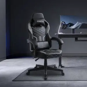 Dowinx Gaming Chair with Pocket Spring Cushion High Back Ergonomic Computer Chair PU Leather 350 LBS, Black and Purple Dowinx Gaming Chair with Pocket Spring Cushion High Back Ergonomic Computer Chair PU Leather 350 LBS, Black and Purple