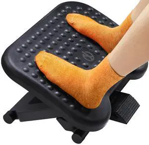 ErGear Under Desk Footrest, Adjustable Foot Rest with 3 Height Settings and 30-Degree Angle, Ergonomic Desk Foot Rest with Massage Texture, Foot and Leg Rest for Home & Office ErGear Under Desk Footrest, Adjustable Foot Rest with 3 Height Settings and 30-Degree Angle, Ergonomic Desk Foot Rest with Massage Texture, Foot and Leg Rest for Home & Office