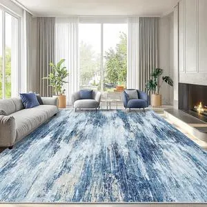 AMADA HOMEFURNISHING 9x12 Area Rugs for Living Room, Modern Large Area Rugs with Non-Slip Backing & Low Pile, Neutral Soft Washable Rug for Nursery, Bedroom, Dinning Room, Playroom, Blue AMADA HOMEFURNISHING 9x12 Area Rugs for Living Room, Modern Large Area Rugs with Non-Slip Backing & Low Pile, Neutral Soft Washable Rug for Nursery, Bedroom, Dinning Room, Playroom, Blue