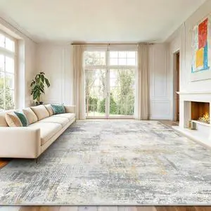 8x10 Area Rugs for Living Room, Modern Abstract Washable Rug with Non-Slip Backing & Low Pile, Large Washable Rug with Abstract Pattern for Bedroom, Dinning Room, Home Office,Beige 8x10 Area Rugs for Living Room, Modern Abstract Washable Rug with Non-Slip Backing & Low Pile, Large Washable Rug with Abstract Pattern for Bedroom, Dinning Room, Home Office,Beige