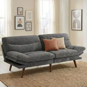 Pipishell 75" Convertible Futon Sofa Bed, Corduroy Folding Loveseat Couch, Sleeper Sofa for Living Room, Apartment, Office, Small Spaces, Grey Pipishell 75" Convertible Futon Sofa Bed, Corduroy Folding Loveseat Couch, Sleeper Sofa for Living Room, Apartment, Office, Small Spaces, Grey