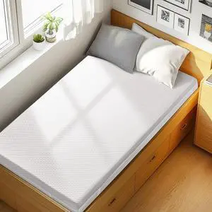 PERLECARE Twin Mattress Topper, 4 Inch Gel Memory Foam Mattress Topper for Pressure Relief, Premium Soft Cooling Sleep, Non-Slip Design with Removable & Washable Cover, Oeko-Tex Certified PERLECARE Twin Mattress Topper, 4 Inch Gel Memory Foam Mattress Topper for Pressure Relief, Premium Soft Cooling Sleep, Non-Slip Design with Removable & Washable Cover, Oeko-Tex Certified
