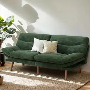 PERLECARE Convertible Futon Sofa Bed, 66" Corduroy Futon Couch with Adjustable Backrest and Armrests, 3-in-1Recliner Sleeper Sofa for Small Spaces, Play Room,Living Room or Office66 in,Green PERLECARE Convertible Futon Sofa Bed, 66" Corduroy Futon Couch with Adjustable Backrest and Armrests, 3-in-1Recliner Sleeper Sofa for Small Spaces, Play Room,Living Room or Office66 in,Green