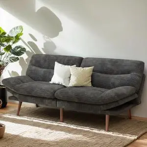 PERLECARE Convertible Futon Sofa Bed, 66" Corduroy Futon Couch with Adjustable Backrest and Armrests, 3-in-1Recliner Sleeper Sofa for Small Spaces, Play Room,Living Room or Office66 in,Grey PERLECARE Convertible Futon Sofa Bed, 66" Corduroy Futon Couch with Adjustable Backrest and Armrests, 3-in-1Recliner Sleeper Sofa for Small Spaces, Play Room,Living Room or Office66 in,Grey