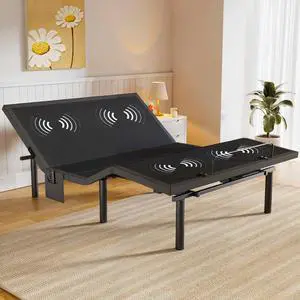 Amada Full Adjustable Bed Frame with Massage, Head & Foot Incline, Wireless Remote, 4 Built-in USB Ports, LED Night Light, 4 Height-Adjustable Legs, Electric Bed Base, 01B-F1 Amada Full Adjustable Bed Frame with Massage, Head & Foot Incline, Wireless Remote, 4 Built-in USB Ports, LED Night Light, 4 Height-Adjustable Legs, Electric Bed Base, 01B-F1