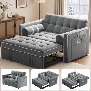Pipishell 3 in 1 Sleeper Sofa Bed, Pull Out Couch with USB & Type-C Ports, Deep Seat Convertible Loveseat Sofa, Adjustable Backrest, Dual Side Pockets, Velvet Futon Couch for Living Room, Apartment Pipishell 3 in 1 Sleeper Sofa Bed, Pull Out Couch with USB & Type-C Ports, Deep Seat Convertible Loveseat Sofa, Adjustable Backrest, Dual Side Pockets, Velvet Futon Couch for Living Room, Apartment