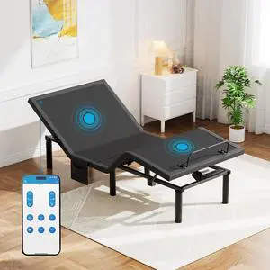 Pipishell Twin XL Adjustable Bed Frame with Massage, Electric Bed Base with App-Controlled, Head & Foot Incline, 4 USB Ports, LED Under-Bed Lighting, 4 Leg Height Options, and Easy 3-Step Assembly Pipishell Twin XL Adjustable Bed Frame with Massage, Electric Bed Base with App-Controlled, Head & Foot Incline, 4 USB Ports, LED Under-Bed Lighting, 4 Leg Height Options, and Easy 3-Step Assembly
