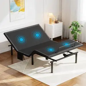 Pipishell Full Adjustable Bed Frame with Massage, Electric Bed Base with Head & Foot Incline, USB-A & USB-C Ports, LED Under-Bed Lighting, 4 Leg Height Options, and Easy 3-Step Assembly Pipishell Full Adjustable Bed Frame with Massage, Electric Bed Base with Head & Foot Incline, USB-A & USB-C Ports, LED Under-Bed Lighting, 4 Leg Height Options, and Easy 3-Step Assembly