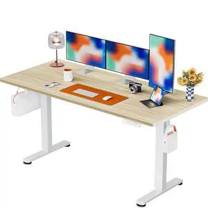 ErGear Height Adjustable Electric Standing Desk, 55 x 28 Inches Sit Stand up Desk, Memory Computer Home Office Desk, Natural ErGear Height Adjustable Electric Standing Desk, 55 x 28 Inches Sit Stand up Desk, Memory Computer Home Office Desk, Natural