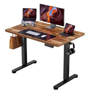 ErGear Height Adjustable Electric Standing Desk, 40 x 24 Inches Sit Stand up Desk, Memory Computer Home Office Desk, Vintage Brown ErGear Height Adjustable Electric Standing Desk, 40 x 24 Inches Sit Stand up Desk, Memory Computer Home Office Desk, Vintage Brown