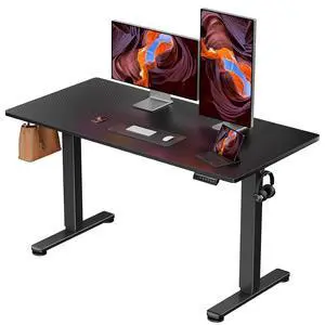 ErGear Height Adjustable Electric Standing Desk, 48 x 24 Inches Sit Stand up Desk, Memory Computer Home Office Desk, Carbon Fiber Black ErGear Height Adjustable Electric Standing Desk, 48 x 24 Inches Sit Stand up Desk, Memory Computer Home Office Desk, Carbon Fiber Black